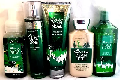 5 Bath Body Works Vanilla Bean Noel Lotion Cream Mist Hand Soap Musk Christmas • $42.88