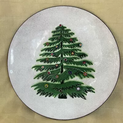 Vtg Annemarie Davidson MCM Christmas Tree Art Plate Enameled Copper 7.5  Calif. • $49.99