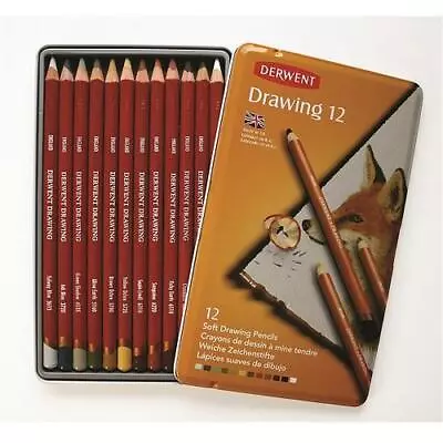 £29.99 • Buy DERWENT TINTED DRAWING PENCILS - Tin Of 12 Pencils