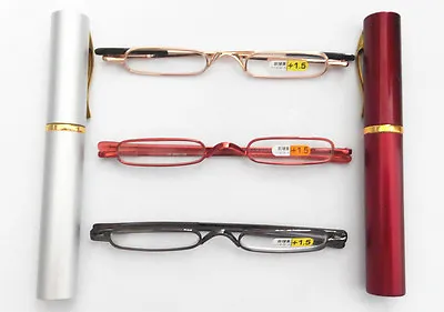 Portable Small Mini Metal Reading Glasses Reader Spectacles +1.0 1.5 2.0 2.5 3.0 • $9.33