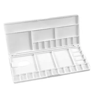 Airtight Watercolor Palette 24 Wells Mixing Areas Paint Pallet With Lid Empty • £10.93