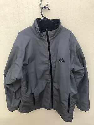 $80 • Buy Men’s Reversible Adidas Jacket Size L/XL Black/Grey