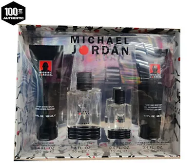 Michael Jordan Cologne For Men By Michael Jordan 1.7 EDC Spray 4 Piece Gift Set • $34.99