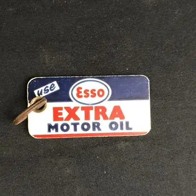 £25 • Buy Use Esso Extra Motor Oil Keyring Key Fob Badge