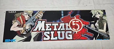 SNK METAL SLUG 5 Arcade Game Original Translite MARQUEE 7.5  X 25  • $67.96