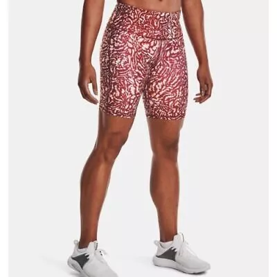 UNDER ARMOUR Womens HeatGear Bike Shorts | Pink | 1372143 NWT • $16.99