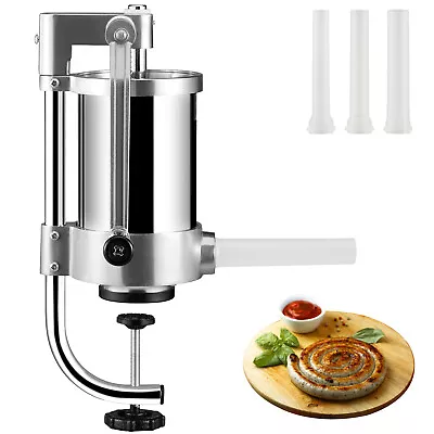 VEVOR Sausage Stuffer 2.5LBS/1.5L Meat Filler Machine Meat Press Stainless Steel • $39.11