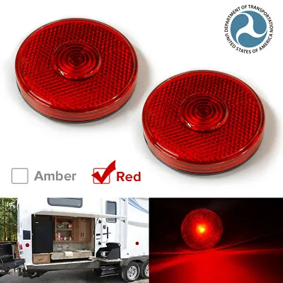 2PCS 12V 2.5inch LED Round Marker Clearance Side Lights Car Trailer Truck Lorry • $10.93