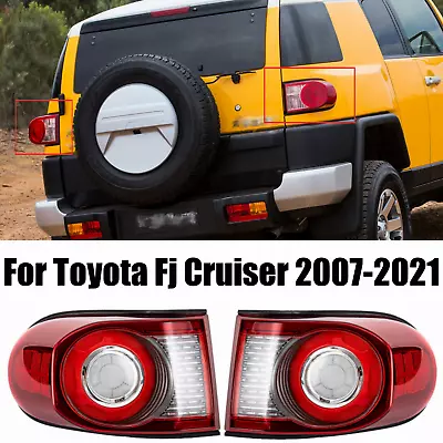 1 Pair Red LED Tail Lights For 2007-2021 Toyota FJ Cruiser  Rear Brake Lamps • $128.25