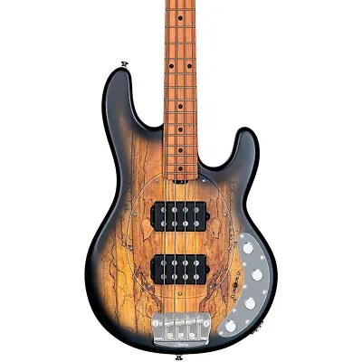 Sterling StingRay Ray34HH Spalted Maple Top MP FB Bass Guitar Burst 197861340 RF • $863.99