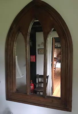 £21 • Buy Oak Tone Framed Mirror-gothic/chapel/home/garden/public Hse Theme W26.5 L40 D1 