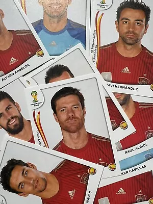 2014 Panini FIFA World Cup Brazil Stickers Spain Team Players- You Pick • $2.99