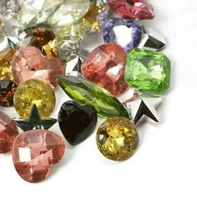 Acrylic Resin Gems - Mixed Size Pack- 50g - Grade 2 • £3.25