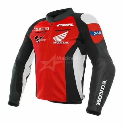 Honda Cbr Armor Ce Motorbike Leather Jacket Motogp Races Biker Jackets Leather  • $150