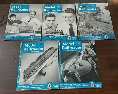 Lot Of 5 Model Railroader Magazines From 1951  • $11.49