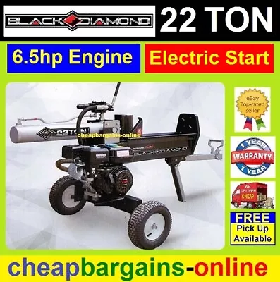 $1725.99 • Buy 22Ton HYDRAULIC LOG SPLITTER 22 Ton WOOD SPLITTER ELECTRIC START 6.5 Hp ENGINE