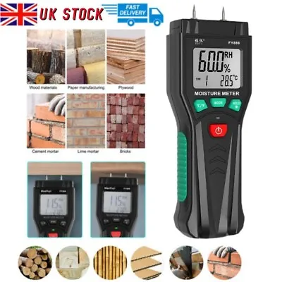 Digital Moisture Meter Wood Wall Floor Damp Test Screed Wallpaper Caravan Tester • £20.79