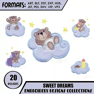 Sweet Dreams 20 Machine Embroidery Designs Collection On CD Or USB • £8.99