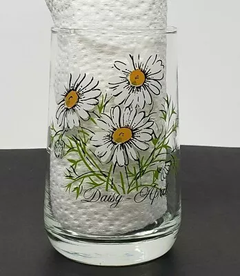 $28.99 • Buy Brockway Glass Tumbler Flower Of April Daisy 10 Oz. 4 3/4 In. Vintage
