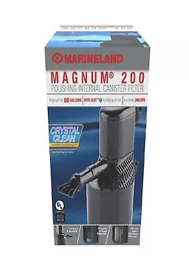 Marineland Magnum 200 Polishing Internal Canister Filter For 60 Gallons Crys... • $51.40