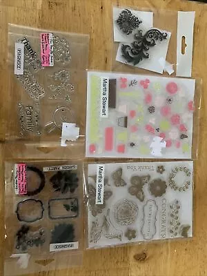 Lot Of 5 Clear Rubber Stamps Imaginisce Martha Stewart Garden And Flowers • $19.99