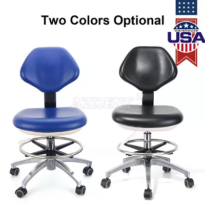 Dental Doctor Assistant Stool Adjustable Height Mobile Chair PU Leather • $165.59