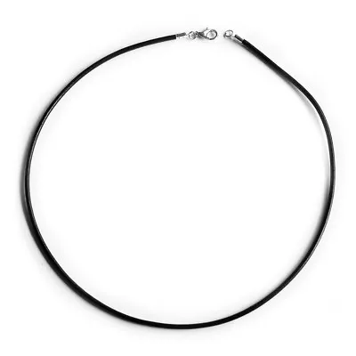 $5.99 • Buy Choker Necklace 2mm Black Leather Cord Lobster Clasp