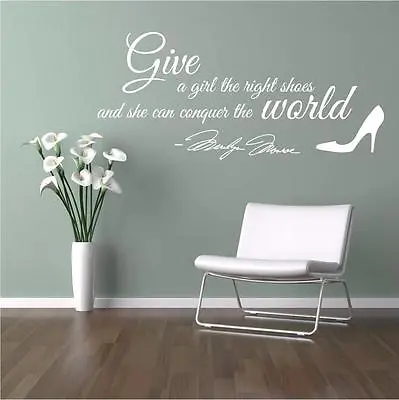 Marilyn Monroe Shoes Quote Fashion Icon Wall Art Sticker Decal Mural Transfer • £7.99