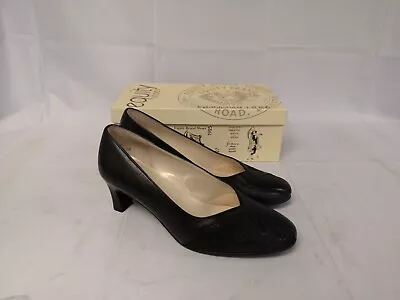 £5.95 • Buy Equity Imelda Black/Diamond Women's Leather Heel Court Shoes Size UK 5.5 EE  A76