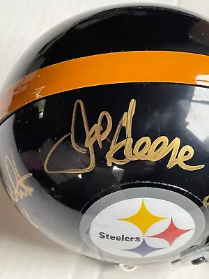 Steel Curtain Auto Autographed Signed Steelers Mini Football Helmet Joe Greene + • $299.99