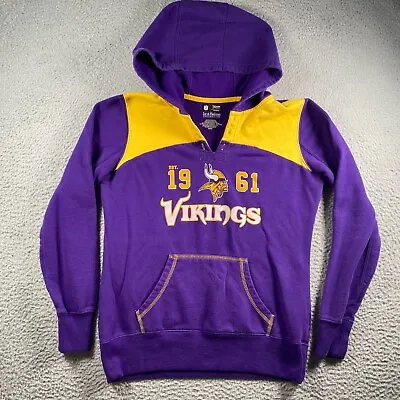 NFL Apparel Sweatshirt Women's Medium Purple Football Vikings 1961 Hoodie Jacket • $12.57