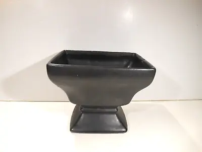 McCoy Pottery Vintage Black Ceramic Pedestal Planter • $9