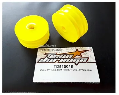 $7.61 • Buy RC Team Durango TD510018 Wheel Rim Front Yellow 2WD DEX210 F V2 V3 RTR 1pr 1/10