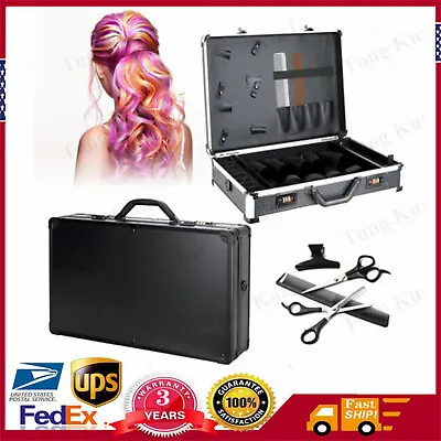 Professional Barber Stylist Travel Carry Case Salon Scissor Combs Clipper Box • $50