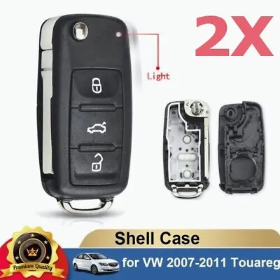 $14.63 • Buy 2Xfor Volkswagen Jetta Golf Tiguan Eos Beetle Caddy Remote Key Shell Case Fob 3B