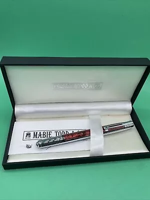 GSR-R Mabie Todd Gramercy Scarlet Red Rollerball Pen In Case(Black Ink) • $448.99