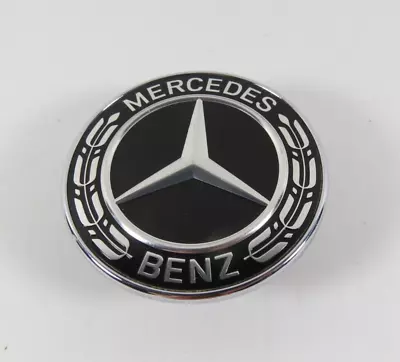 17-23 Mercedes C300 E300 Front Black Emblem Hood Star Badge Logo Genuine OEM • $19.99