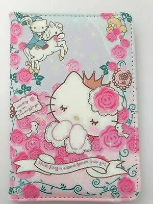 Women Girl Floral Hello Kitty Travel Trip Passport Case Protector Cover Wallet • $15