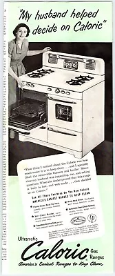 1951 CALORIC GAS RANGES OVEN STOVE Vintage 1950's 5  X 14  Magazine Ad LM50 • $7