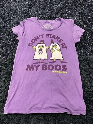 Womens Juniors David & Goliath Vintage Dont Stare At My Boos XL T-Shirt • £9.64