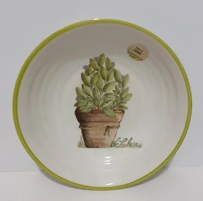 2 Potted Salvia Ceramica Cuore 9  Pasta Bowl Made In Italy - New • $33.95