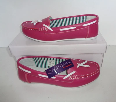 £15.98 • Buy Yachtsman Ladies Leather New Boat Womens Slip On Deck Loafer Flats Shoes Size 5