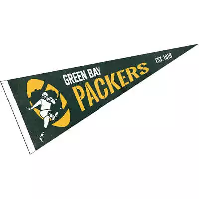 Green Bay Packers Throwback Vintage Retro Pennant Flag • $13.95