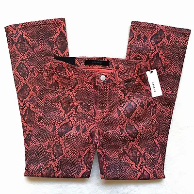 NWT J Brand Selena Midrise Snakeskin Coated Bootcut Crop Jeans Womens Size 24 • $71