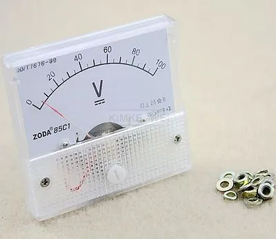 DC 0-100V Analog Volt Voltage Panel Meter Voltmeter Gauge • $4.44