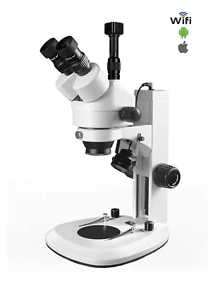 Simul-Focal Trinocular Zoom Stereo Microscope 5MP WiFi Digital Camera • $492.66