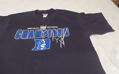 Vintage 2001 DUKE Basketball NCAA Tournament Champions T Shirt Size XL • $12.50