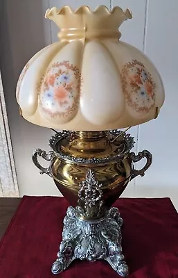 Antique Ornate Victorian Edward Miller Juno Co. Parlor Oil Lamp Electric Rare!!! • $139.95