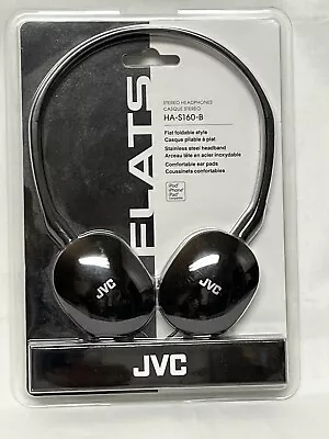 Jvc HA-S160-B Stereo Headphones Black Flat Foldable IPod IPhone Etc • $19.99