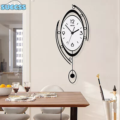 14'' Acrylic/Glass Wall Clock Decor Modern Silent Non-Ticking Battery Operated • $46